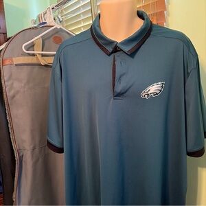 Men's Teal Philadelphia Eagles Polo with Embroidered Logo